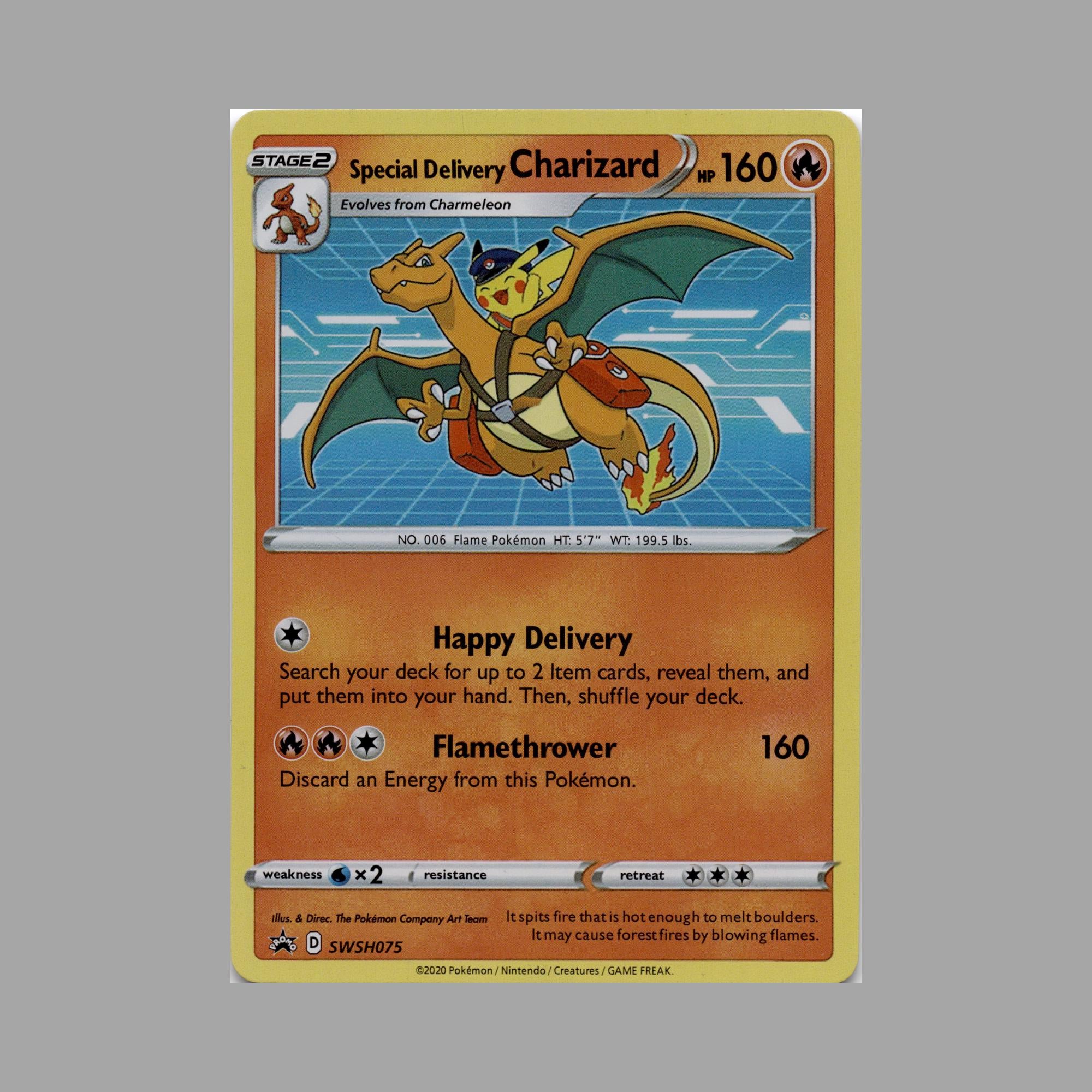 Pokemon Center Promo Lot - Special Delivery Charizard and Bidoof - SWSH Black Star Promos