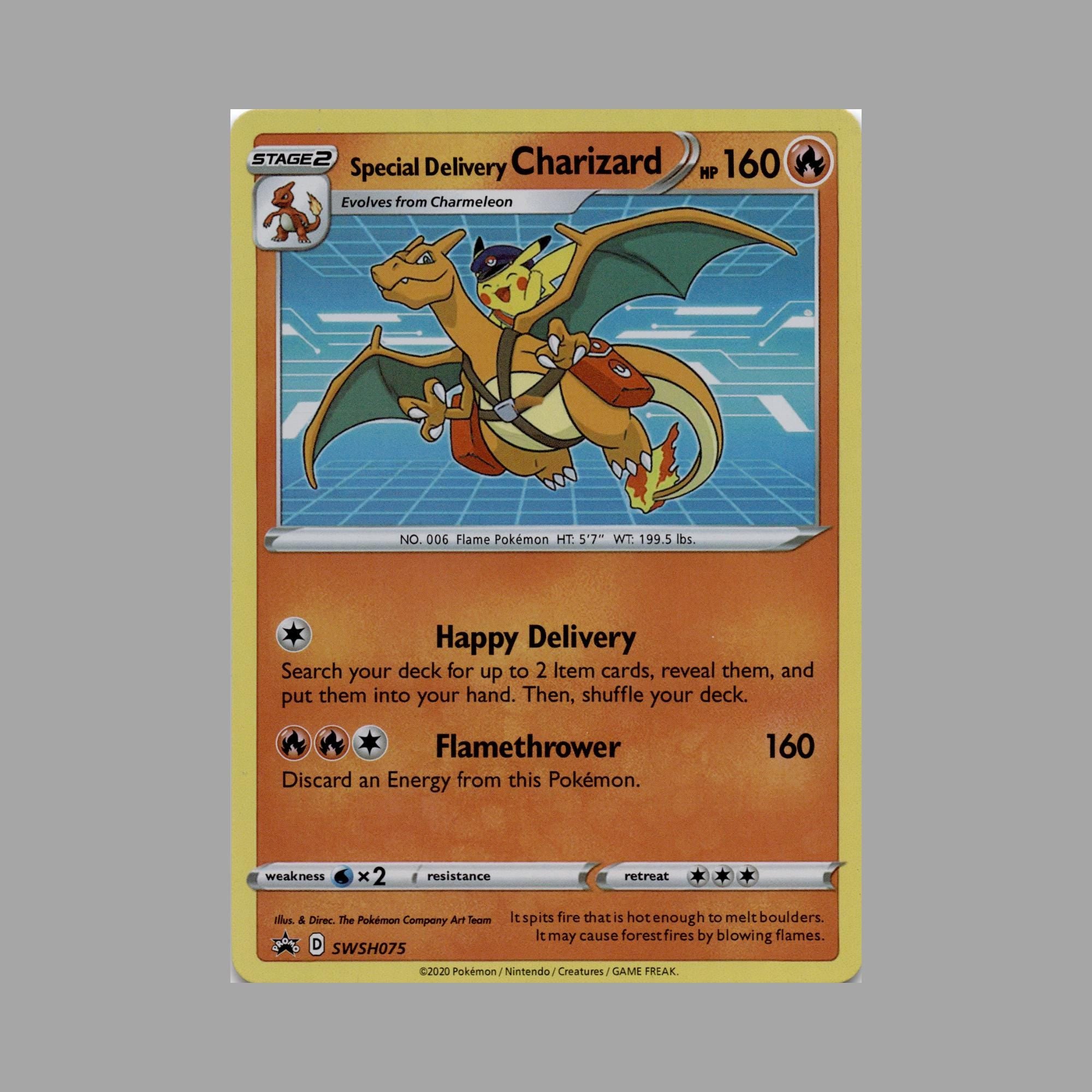 Pokemon Center Promo Lot - Special Delivery Charizard and Bidoof - SWSH Black Star Promos