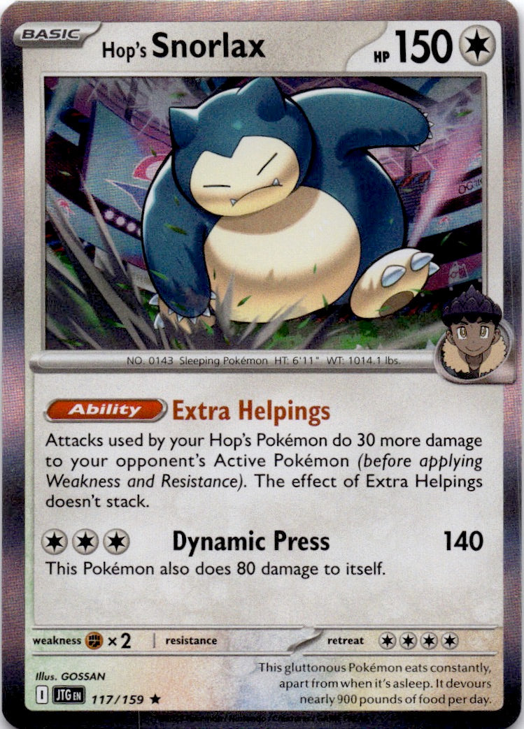 Hop's Snorlax - 117/159 (Cosmos Holo)