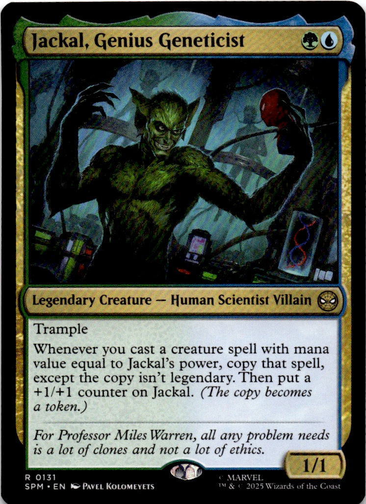 Jackal, Genius Geneticist