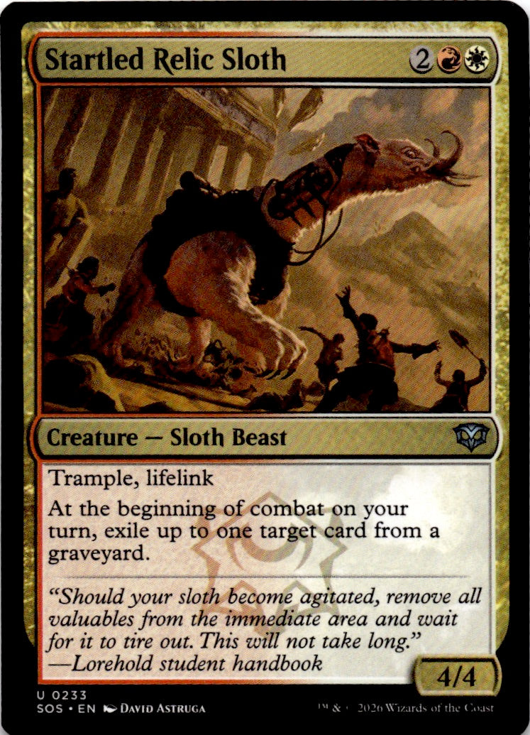 Startled Relic Sloth
