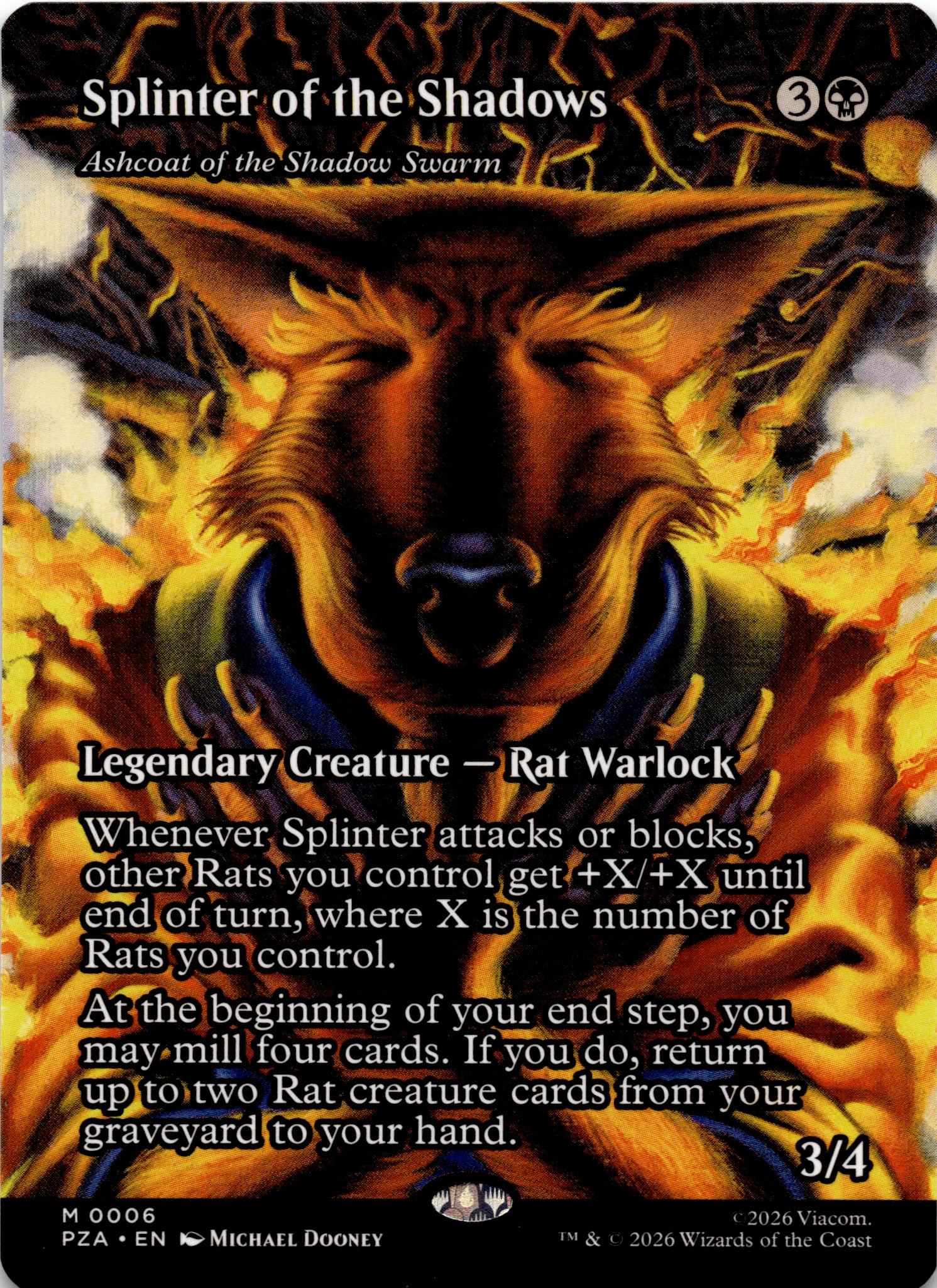 Splinter of the Shadows - Ashcoat of the Shadow Swarm (Borderless)