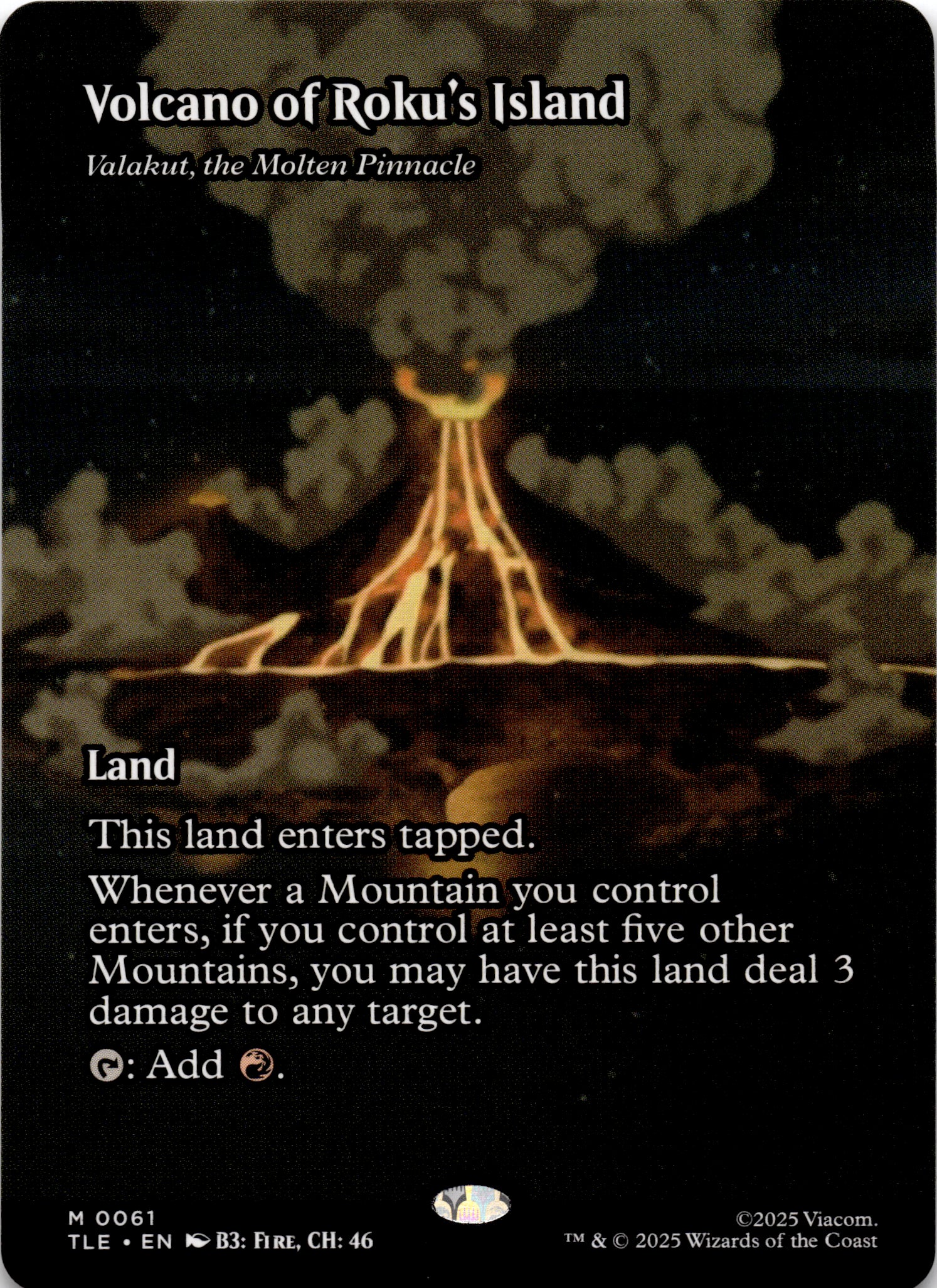 Volcano of Roku's Island - Valakut, the Molten Pinnacle (Borderless)